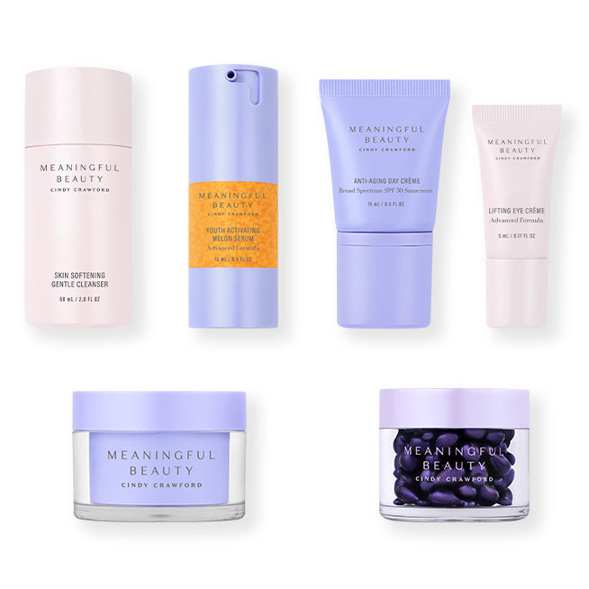 6-Piece Essentials Skincare System Advanced Formula with Wrinkle Smoothing Capsules