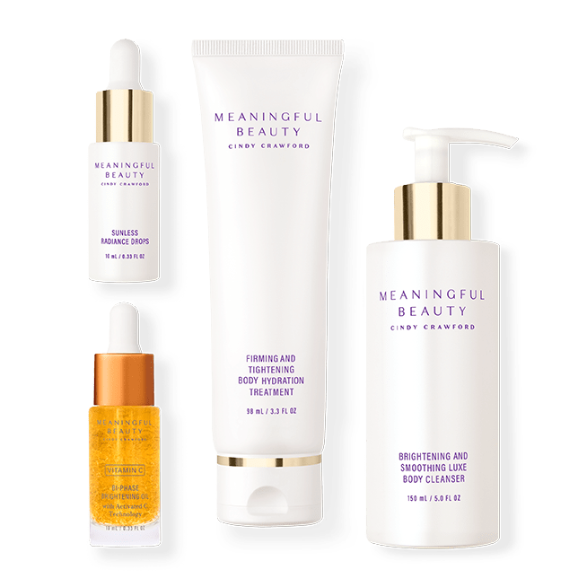 4-Piece Essentials Body System with Vitamin C Bi-Phase Brightening Oil