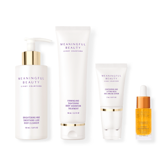 4-Piece Body System with Vitamin C Bi-Phase Brightening Oil