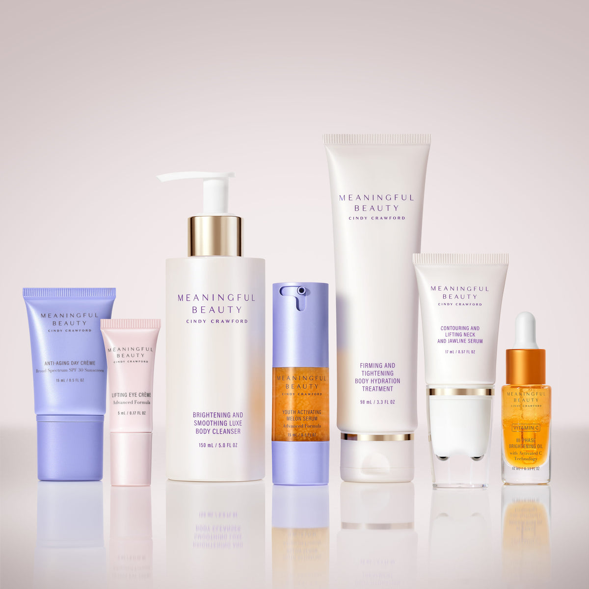 7-Piece Deluxe Face & Bodycare System with Vitamin C Bi-Phase Brightening Oil