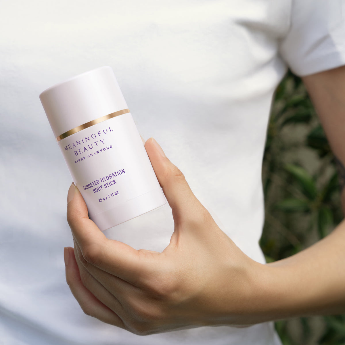 Lifestyle photo of Targeted Hydration Body Stick in use