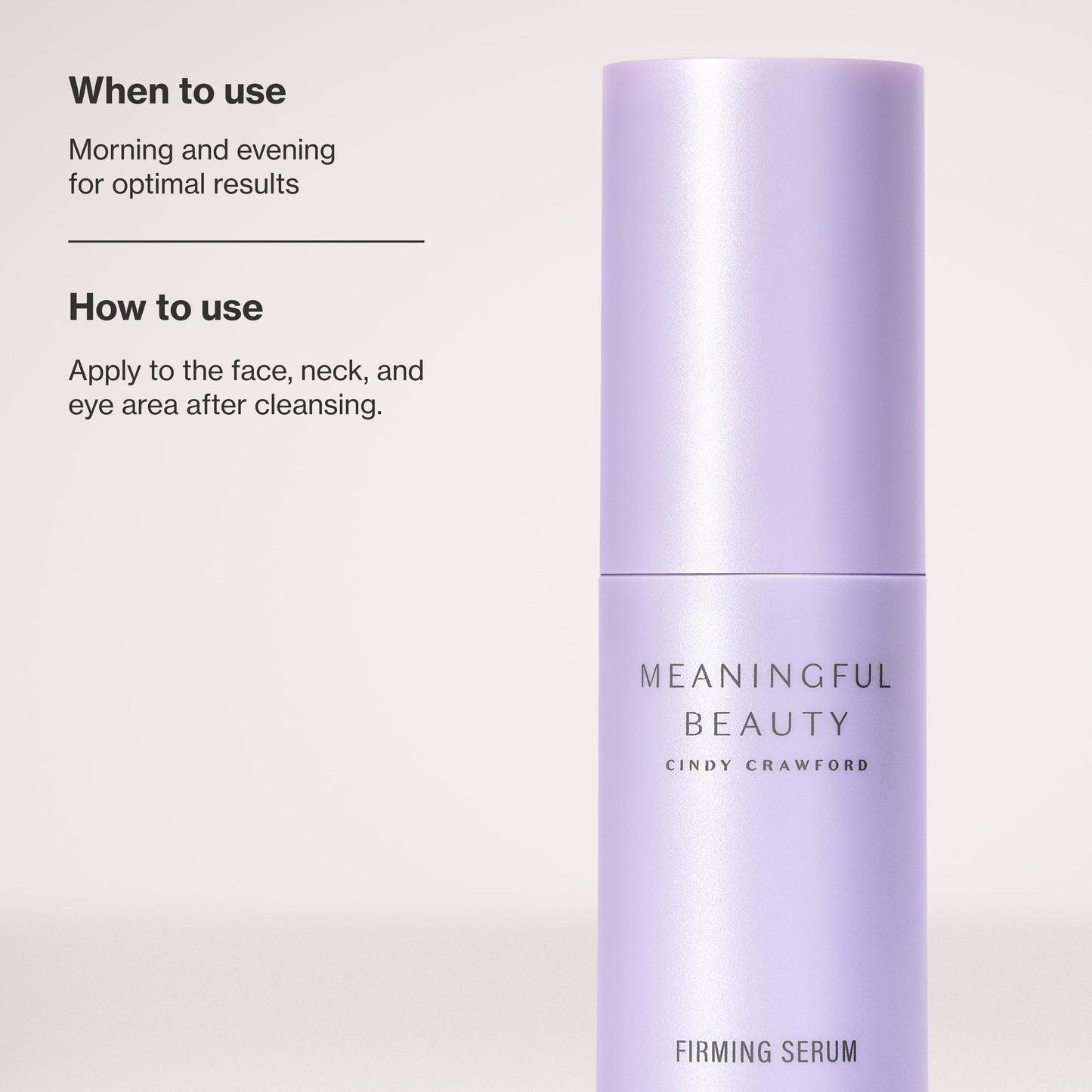 Infographic showing how to use Firming Serum
