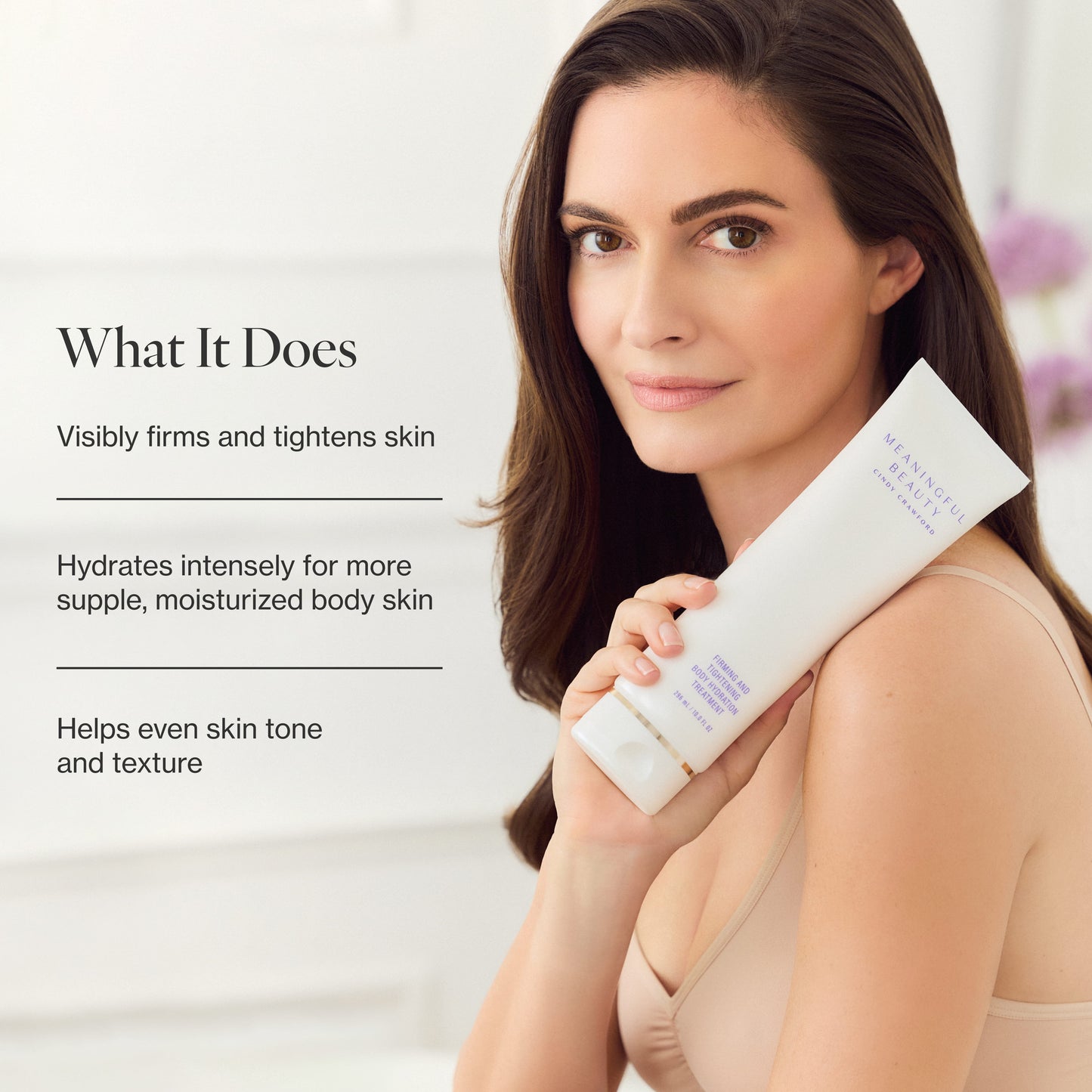 Infographic listing the key benefits of Firming and Tightening Body Hydration Treatment