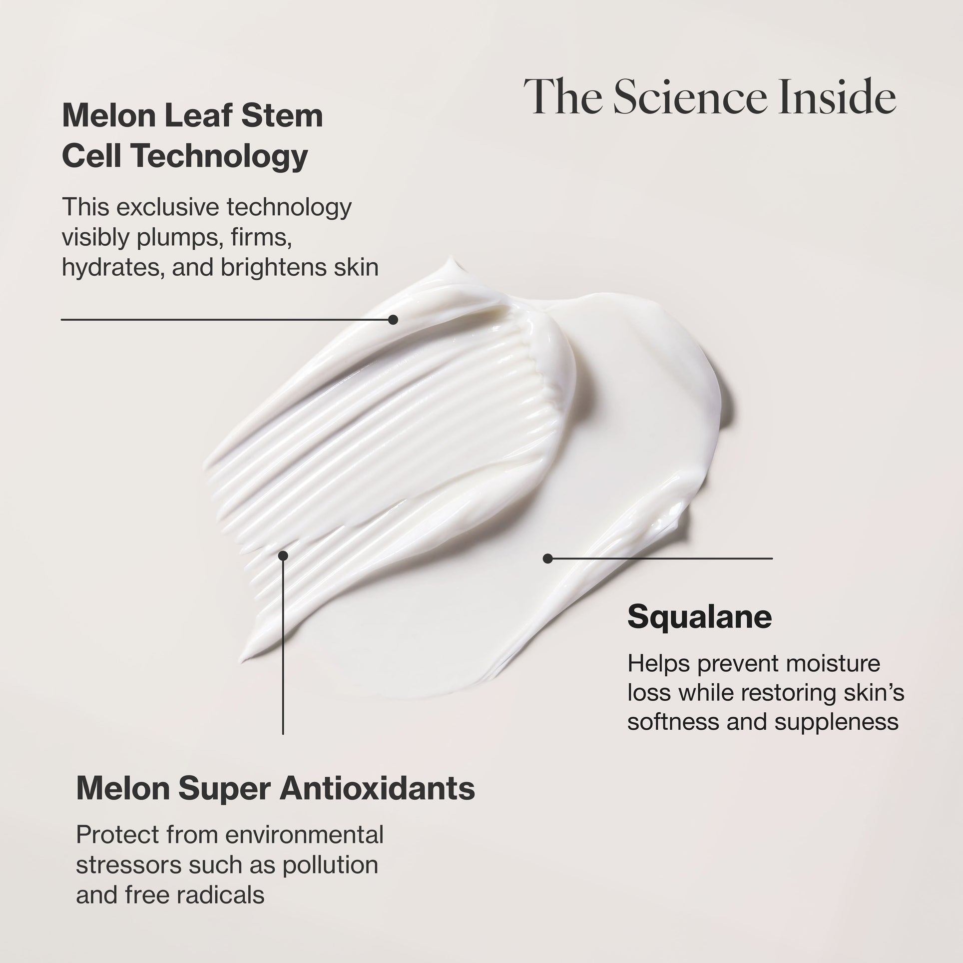 Infographic describing the key ingredients and technology in Firming and Tightening Body Hydration Treatment