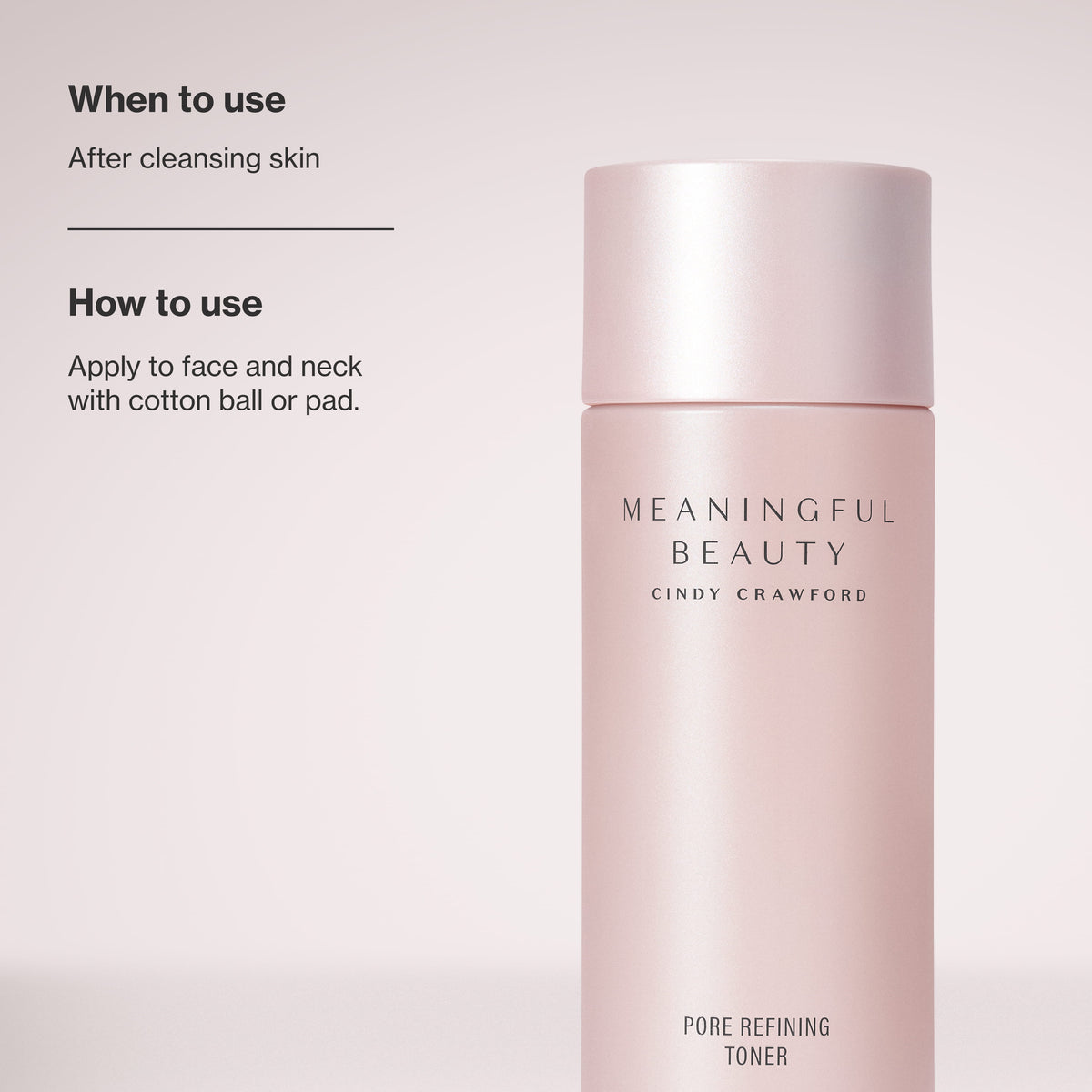 Infographic showing how to use Pore Refining Toner