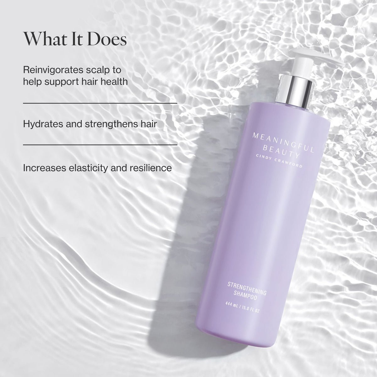 Infographic listing the key benefits of Strengthening Shampoo